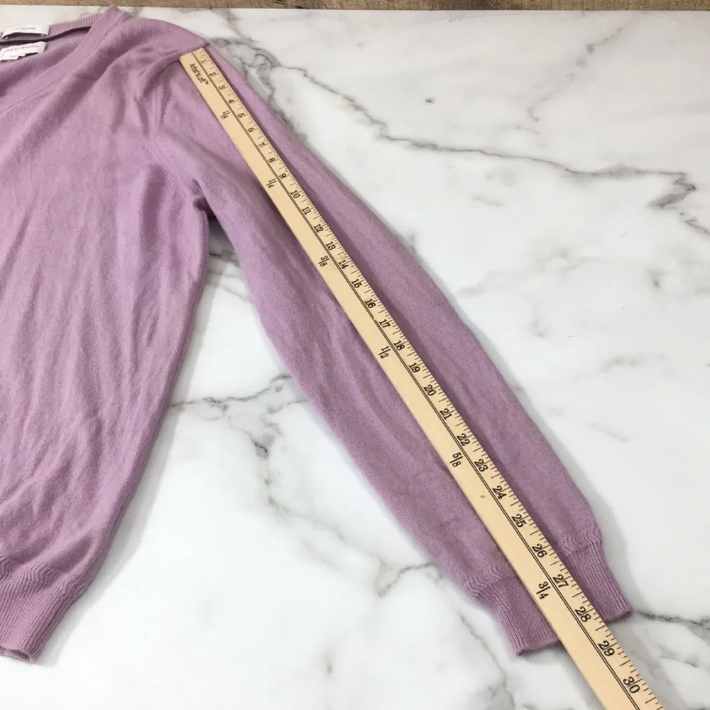 John W Nordstrom Lilac Purple Knit 100% Cashmere Sweater Mens XL V-Neck Pullover - Picture 8 of 13